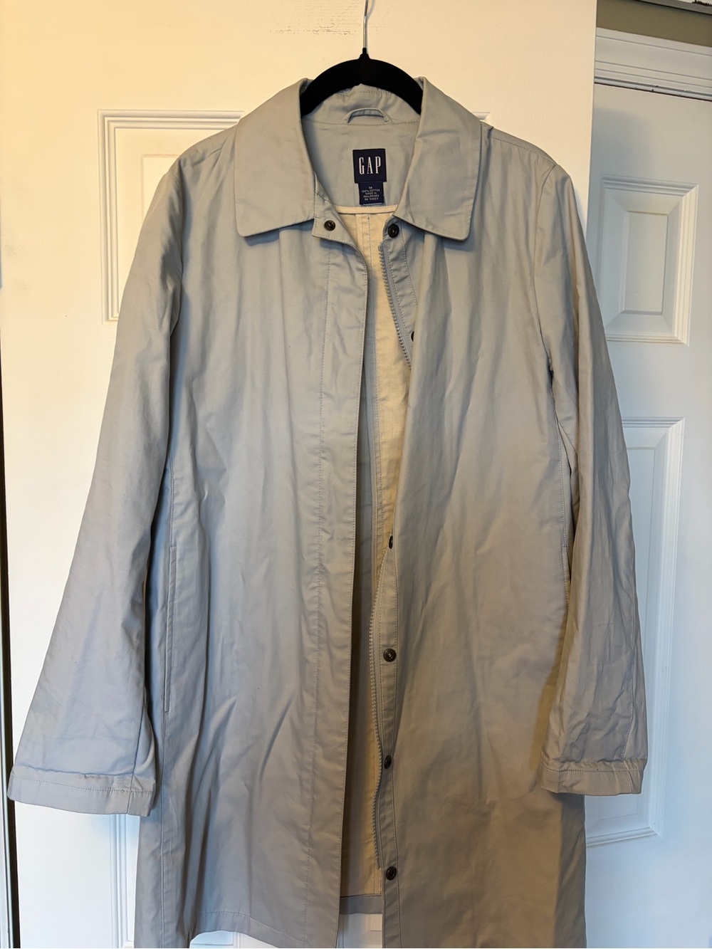 GAP Light Blue Women's Single-Breasted Trench Spring Coat - Picture 4 of 8